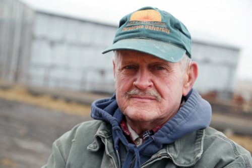 Robbie Heuertz, responsible for feeding the cattle in the Phillips operation.