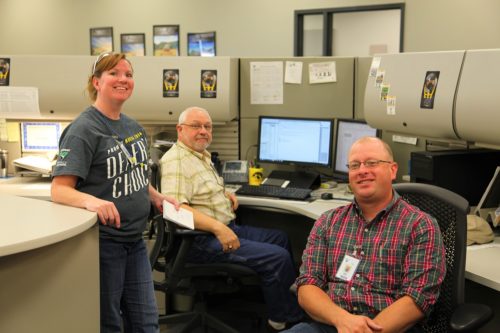 Mike Buban (right) with colleagues Sarah Pfoltner and Dave Pealer.