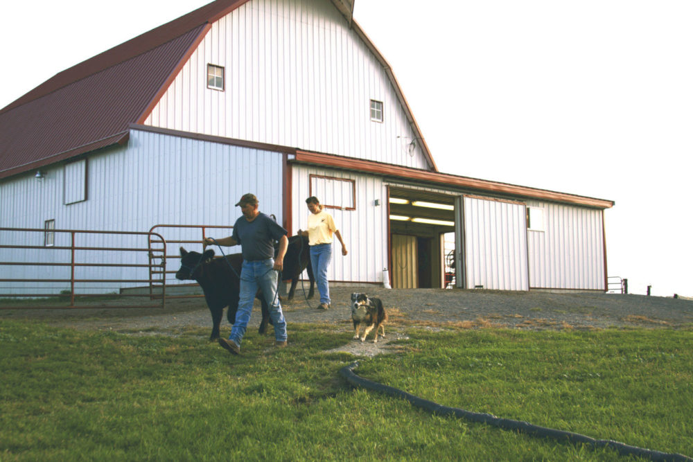 Barb Ohlrichs' farm with barn
