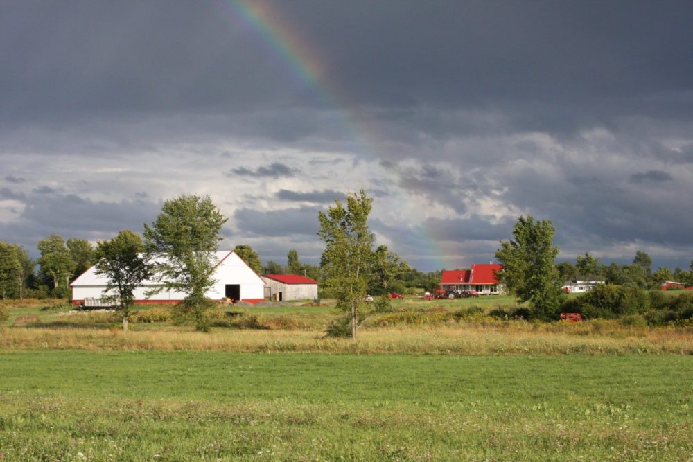 Rainbow over Wellacrest Farms in Mullica Hill, New Jersey