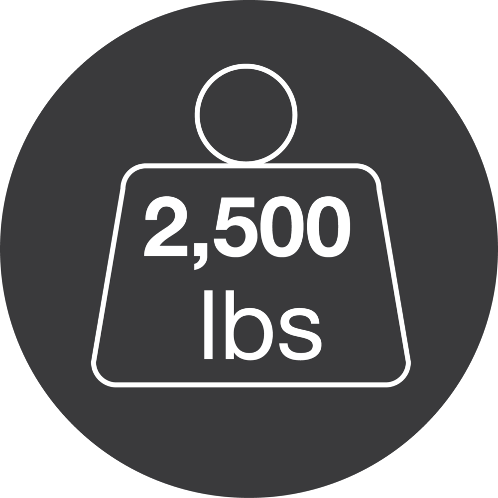 2,500 lbs weight