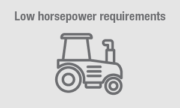 Low Horsepower requirements