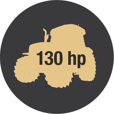 Tractor Icon with 130 HP