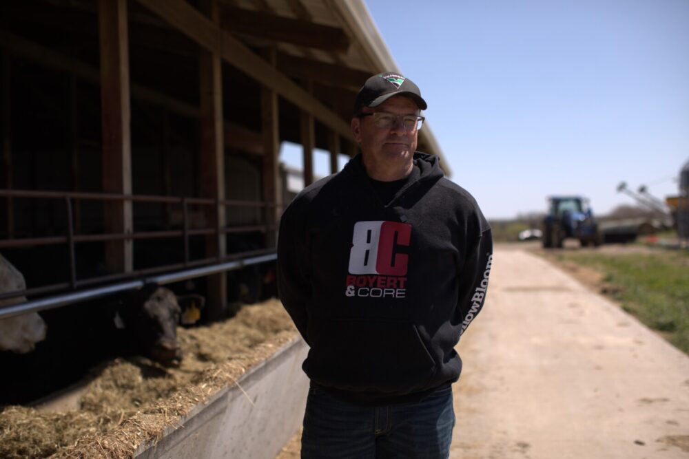 Vermeer Executive Vice-President and CMO Mark Core at Boyert-Core Show Cattle farm in rural Pleasantville, Iowa. 