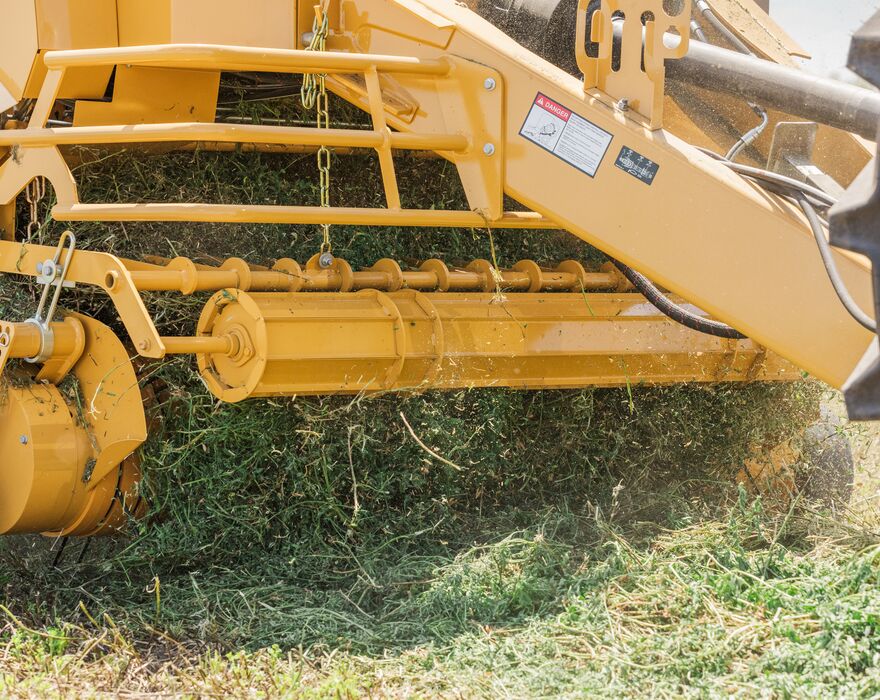 Vermeer Pro G4 silage baler works in a field.