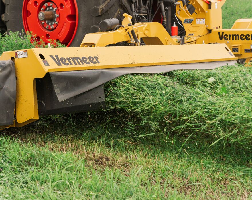 Vermeer mower working